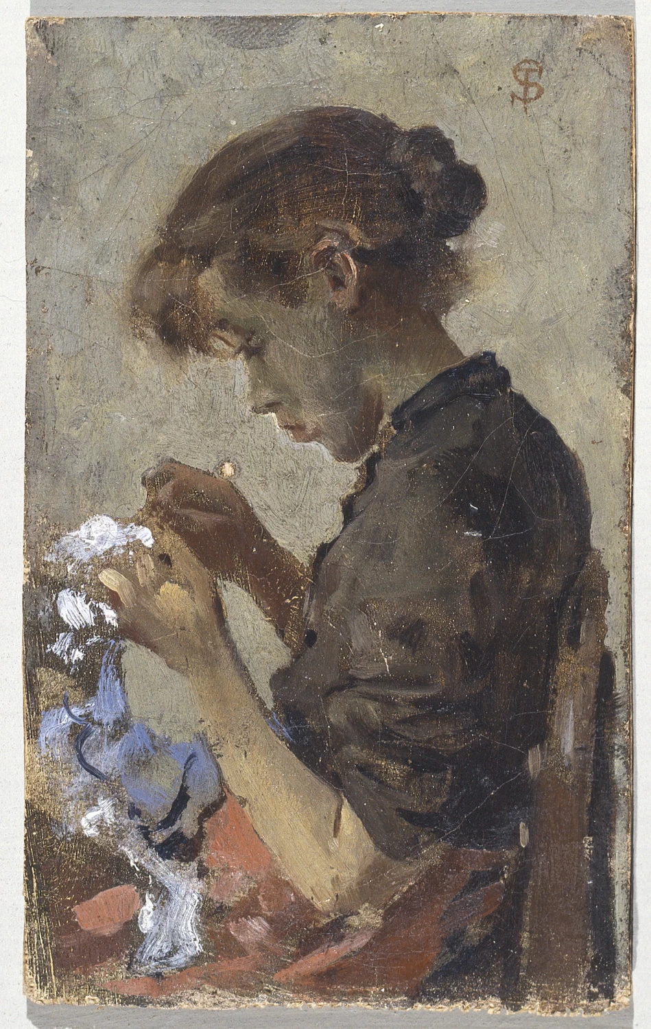 Ragazza che cuce - Palazzo Pitti, Firenze